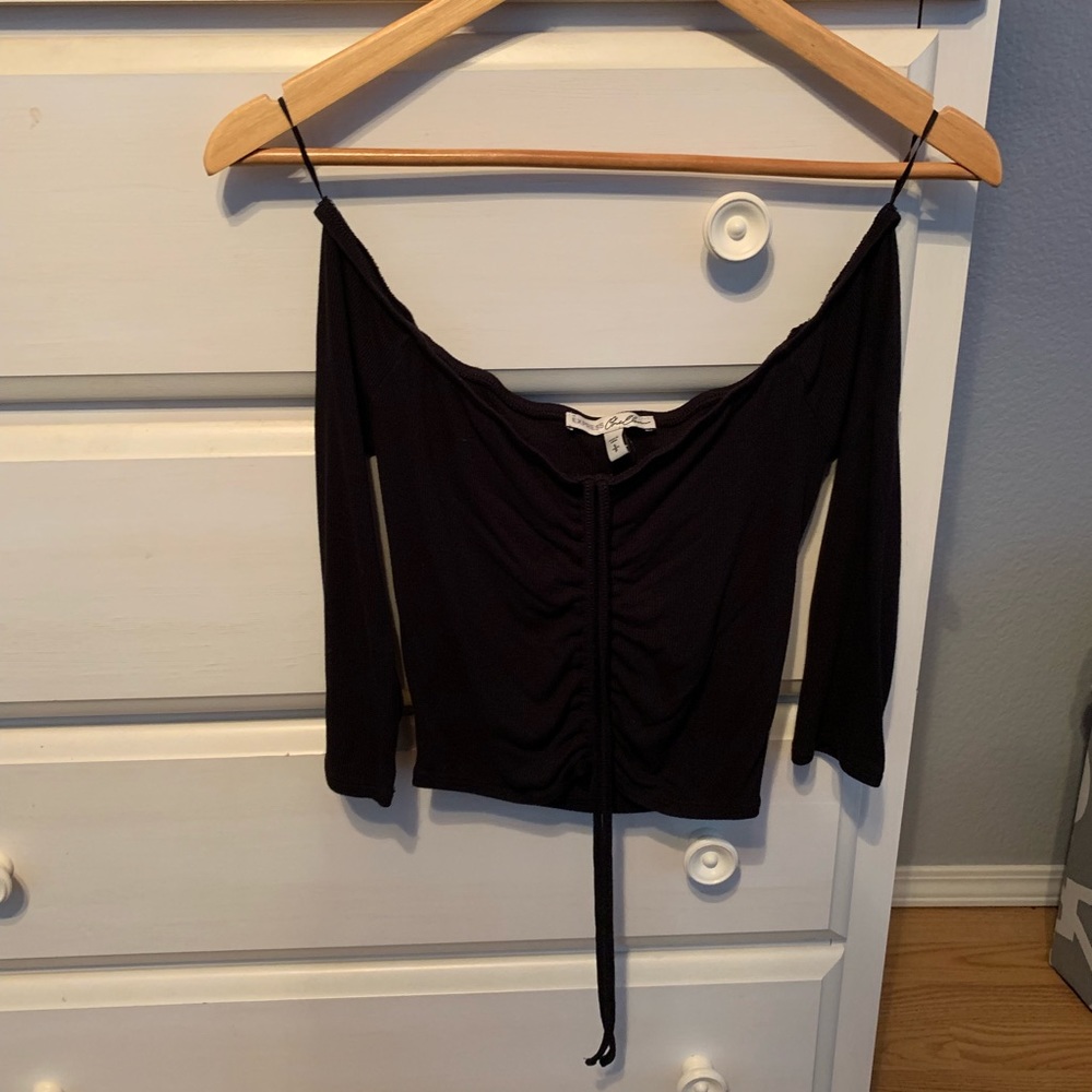 Express Black Crop Top